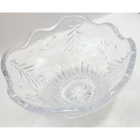 Mikasa Christmas Night Footed Bowl Serving Celebrations Centerpiece Holiday - Picture 6 of 8